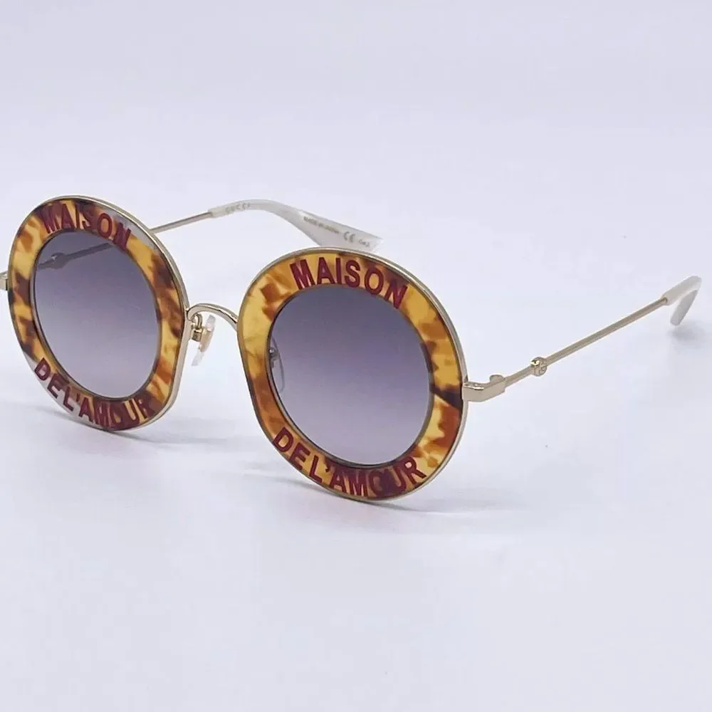 Sale! New Gucci Unisex 44mm Gold and Brown Sunglasses!
